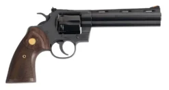Colt Mfg PYTHONBP6WTS Python Target 357 Mag/38 Special 6 Shot 6" Matte Black Carbon Steel Recessed Target Vent Rib Barrel, Cylinder & Frame, Walnut w/Medallion Grip, Exposed Hammer