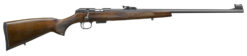 CZ-USA 02303 CZ 457 Lux Full Size 17 HMR 5+1 24" Black Nitride Black Nitride Steel Receiver Turkish Walnut Fixed European-Style Stock Right Hand