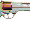 Chiappa Firearms 340301 Rhino 60DS Nebula 357 Mag Caliber with 6" Picatinny Rail/Vent Rib, 6rd Capacity Cylinder, Overall Rainbow PVD Metal Finish & Blue Laminate Grip