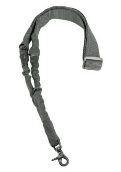 NcStar AARS1PU Single Point Sling  Urban Gray Nylon 44"-60" OAL Adjustable Bungee Rifle