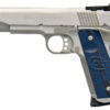 Colt Mfg O5073XE Gold Cup Trophy 38 Super 9+1 5" Stainless National Match Barrel, Stainless Steel Serrated Slide & Frame w/Beavertail, Blue Scalloped G10 Grip, Ambidextrous