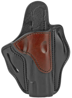 1791 Gunleather BH1BLBR BH1  OWB 01 Brown on Black Leather Belt Slide Fits 4-5" 1911