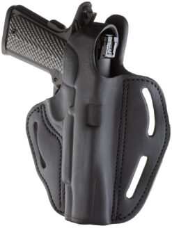 1791 Gunleather BHX1CLSBLR BHX  OWB Size 01 Stealth Black Leather Belt Slide Fits 4"-5" 1911 Right Hand