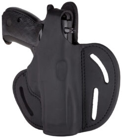 1791 Gunleather BHX3SBLR BHX  OWB Size 03 Stealth Black Leather Belt Slide Compatible w/Glock/S&W M&P Shield Right Hand