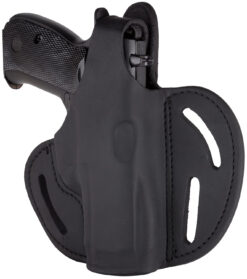 1791 Gunleather BHX5SSBLR BHX  OWB 05S Stealth Black Leather Belt Slide Fits Sig P320 Carry/Springfield XD-M Compact