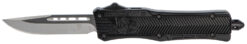CobraTec Knives SBCTK1SDNS CTK-1  Small 2.75" OTF Drop Point Plain D2 Steel Blade/Black Aluminum Handle Features Glass Breaker Includes Pocket Clip