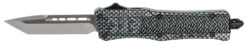 CobraTec Knives SCFCTK1STNS CTK-1  Small 2.75" OTF Tanto Plain D2 Steel Blade/Carbon Fiber Aluminum Handle Features Glass Breaker Includes Pocket Clip