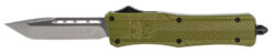 CobraTec Knives MODCTK1MTNS CTK-1  Medium 3" OTF Tanto Plain D2 Steel Blade/OD Green Aluminum Handle Features Glass Breaker Includes Pocket Clip