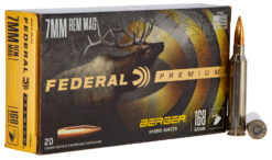 Federal PR7BCH1 Premium  7mmRemMag 168gr Berger Hybrid Hunter 20 Per Box/10 Case