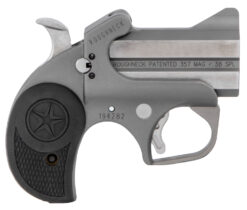 Bond Arms BARN Roughneck Rough Series 38 Special/357 Mag 2 Shot 2.50" Rough Matte Stainless Steel Barrel & Frame, Black Rubber Grips