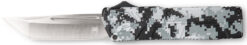 CobraTec Knives WDCCTLETNS Lightweight  3.25" OTF Tanto Plain D2 Steel Blade/Winter Digi Camo Aluminum Handle Includes Pocket Clip