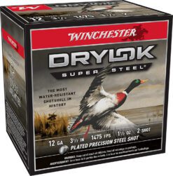 Winchester Ammo SSH12LH2 Drylok Super Steel High Velocity 12Gauge 3.50" 1 1/2oz 2Shot 25 Per Box/10 Case