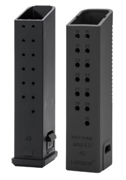 Kriss USA KVAMX2K45BL00 Mag-Ex2 Extension Kit Extended 45 ACP 30 Compatible w/ Glock 21 Gen3-5 13rd Magazines Black Polymer