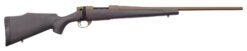 Weatherby VWB256RR4T Vanguard Weatherguard Bronze 25-06 Rem 5+1 24" Barrel/Rec. w/Burnt Bronze Cerakote Finish, Bronze Webbed Black Fixed Monte Carlo Synthetic Stock