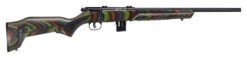 Savage Arms 96636 93R17 Minimalist Full Size 17 HMR 10+1 18" Matte Black Threaded Carbon Steel Sporter Barrel, Matte Black Carbon Steel Receiver, Boyd's Minimalist OD Green Laminate Stock, Right Hand