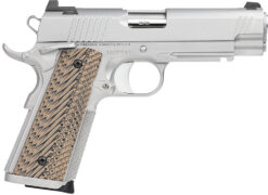 Dan Wesson 01809 Specialist Commander 45 ACP 8+1 4.25" Stainless Steel Barrel, Bead Blasted Serrated Stainless Steel Slide & Frame w/Beavertail & Picatinny Rail, Black/Brown G10 Grip, Ambidextrous