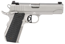 Dan Wesson 01827 V-Bob  45 ACP 8+1 4.25" Match Grade Barrel, Forged Stainless Steel Frame w/Beavertail, Serrated Bead Blasted Stainless Steel Slide, Black G10 Grip