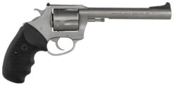 Charter Arms 74460 Bulldog Target Large 44 Special, 5 Shot 6" Matte Stainless Steel Barrel, Cylinder & Frame w/Black Finger Grooved Rubber Grip
