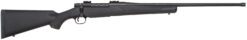 Mossberg 28118 Patriot  Full Size 300 Win Mag 3+1 24" Matte Blued Fluted Threaded Barrel, Drilled & Tapped Matte Blued Stainless Steel Receiver, Black Fixed Synthetic Stock, Right Hand