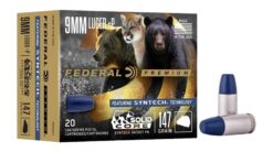 Federal P40SHC1 Premium  40S&W 200gr Solid Core Synthetic Flat Nose 20 Per Box/10 Case