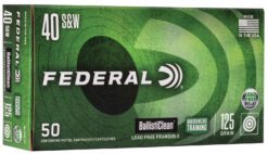 Federal BC40CT1 BallistiClean Reduced Hazard Training 40S&W 125gr Lead Free Frangible 50 Per Box/20 Case