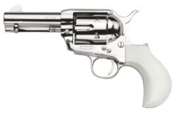 Taylors & Company 200072 1873 Cattleman 45 Colt (LC) Caliber with 3.50" Barrel, 6rd Capacity Cylinder, Overall Nickel-Plated Finish Steel  & Ivory Birdshead Synthetic Grip
