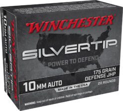 Winchester Ammo W10MMST Super X  10mmAuto 175gr Silvertip Jacket Hollow Point 20 Per Box/10 Case