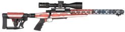 Howa HFLG30816 M1500 APC Chassis Gen2 308 Win 10+1 16.25" Barrel, American Flag Cerakote Receiver, American Flag 6 Position Luth-AR MBA-4 with Aluminum Chassis Stock, Black Polymer Grip