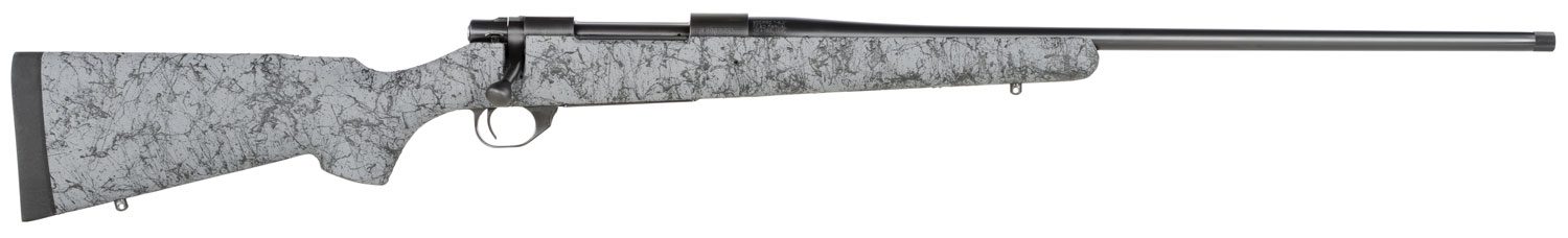 Howa HHS43531 M1500 HS Precision 300 PRC 3+1 24" Threaded Barrel, Black Steel Receiver, Gray w/Black Webbing HS Precision Synthetic Stock