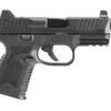 FN 66100782 509CT w/Optic Compact 9mm Luger 12+1/24+1, 4.32" Black Steel Threaded Barrel, Black PVD Optic Cut/Serrated Stainless Steel Slide, Black Polymer Frame w/Picatinny Rail