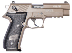 GSG GERG2210FFT FireFly  22 LR 10+1 4" Tan Steel Barrel, Serrated Slide, Zinc Alloy w/Accessory Rail Frame, Black Polymer Grip