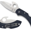 Spyderco C28PGYW2 Dragonfly 2  2.28" Folding Drop Point Plain VG-10 SS Blade Gray Bi-Directional Texturing FRN Handle Includes Pocket Clip