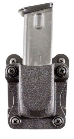 DeSantis Gunhide A86KJKKZ0 Quantico Single Mag Pouch OWB Black Kydex, Belt Clip Fits Belts Up To 1.50" Wide, Compatible w/Sig P365, Ambidextrous
