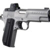 Ed Brown FX2SS FX2  45 ACP 7+1 4.25" Recessed Crown Barrel, Stainless Steel Engraved American Flag/Serrated Slide, Stainless Steel Frame, Trijicon RMRcc 3.25 MOA Sight