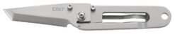 CRKT 5500 K.I.S.S.  2.25" Folding Tanto Plain Bead Blasted 3Cr13MoV SS Blade/Bead Blasted Stainless Steel Handle Includes Pocket Clip