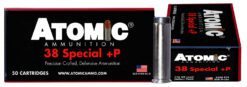 Atomic Ammunition 00419 Pistol Precision Craft 38Special +P 148gr Lead Hollow Point 50 Per Box/10 Case