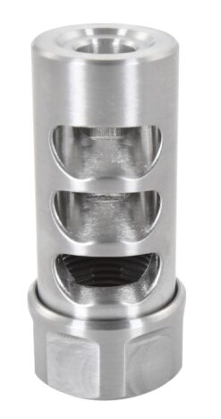 American Precision Arms G2M1230S Gen 2 Micro Bastard Self Timing Brake Stainless Steel with 1/2"-28 tpi Threads, 1.86" OAL & .750" Diameter for 30 Cal AR-Platform & Hunting Rifles