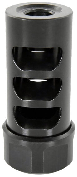 American Precision Arms G2M1230N Gen 2 Micro Bastard Self Timing Brake Black Nitride Stainless Steel with 1/2"-28 tpi Threads, 1.86" OAL, & .750" Diameter for 30 Cal AR-Platform & Hunting Rifles