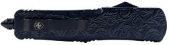Templar Knife LMDG131 Gen II Maiden Gloss Large 3.50" OTF Dagger Plain Black Oxide Stonewashed 440C SS Blade, 5.25" Black Gloss Aluminum Handle, Glass Breaker