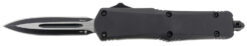 Templar Knife SBR131 Gen II  Small 2.69" OTF Dagger Plain Black Oxide Stonewashed 440C SS Blade, 4.31" Black Aluminum/Rubber Handle, Glass Breaker