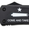 Templar Knife LCATI331 Gen II Come And Take It Large 3.50" OTF Drop Point Plain Black Oxide Stonewashed 440C SS Blade, 5.25" Black "Come And Take It" Aluminum Handle, Glass Breaker