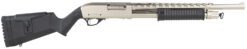 Rock Island AGM5 All Generations  12 Gauge Pump 3" 5+1 18.50" with Heat Shield, Nickel Barrel/Rec, Black Synthetic Furniture, Adj. Comb Stock