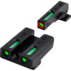 TruGlo TG13SG4A TFX  Black | Green Tritium & Fiber Optic White Outline Front Sight Green Tritium & Fiber Optic Rear Sight