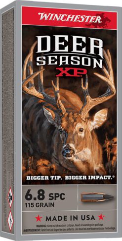 Winchester Ammo X68SPCDS Deer Season XP 6.8mmRemSPC 115gr Extreme Point 20 Per Box/10 Case