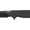 CRKT 3802K LCK + Blackout 3.24" Folding Tanto Plain Black Oxide 8Cr13MoV SS Blade/ Black GRN Handle Includes Pocket Clip