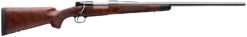 Winchester Repeating Arms 535203299 Model 70 Super Grade 6.8 Western Caliber with 3+1 Capacity, 24" Barrel, High Polished Blued Metal Finish & Satin Fancy Walnut Stock Right Hand (Full Size)