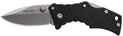 Cold Steel CS7DS Recon 1 Micro 2" Folding Spear Point Plain Stonewashed 4034 SS Blade/ Black Griv-Ex Handle Includes Pocket Clip