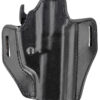 Bianchi 56831 Allusion Assent Pro-Fit OWB Size 18 Black Leather Belt Slide Fits S&W M&P Fits CZ 75 Fits FN FNS Right Hand
