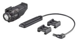 Streamlight 69445 TLR-1 RM w/Laser Black Anodized Aluminum, 500 Lumens White LED Bulb/Red Laser, 210 Meters Beam, Picatinny Rail Mount