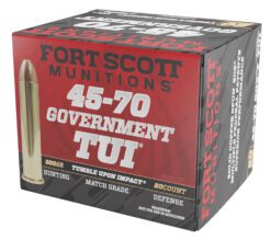 Fort Scott Munitions 4570300SCV1 Tumble Upon Impact (TUI) Brush Hog 45-70Gov 300gr Solid Copper Spun 20 Per Box/10 Case